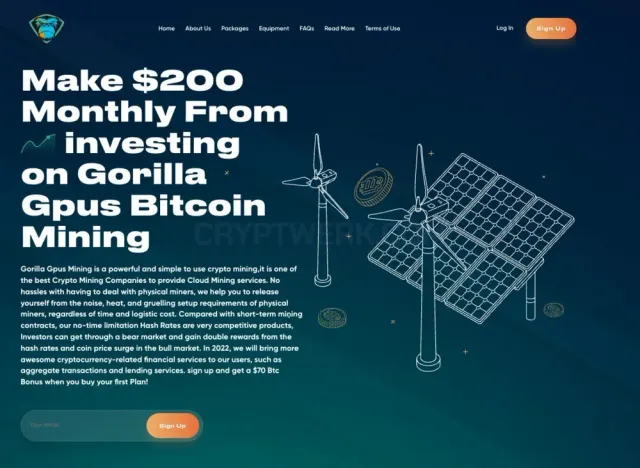Gorilla Gpus Live Mining website