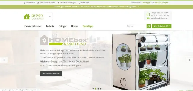 Green Paradise website