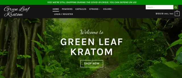 Greenleafkratom.com website
