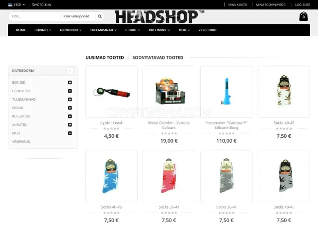 Headshop.ee website