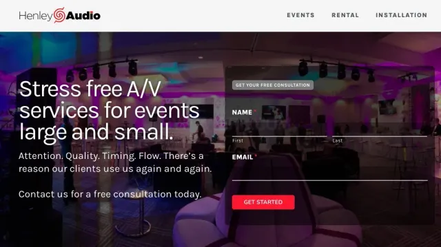 Henley Audio website