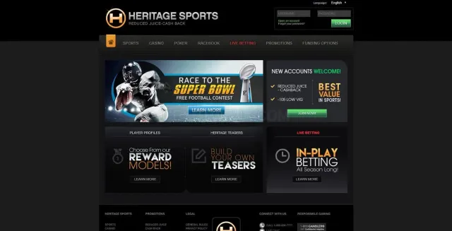 Heritage Sports website