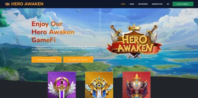 Hero Awaken website