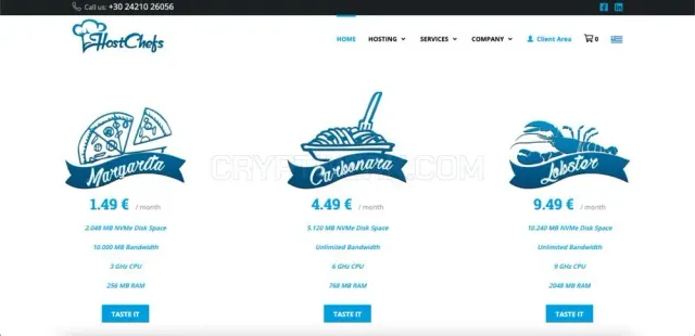 Host Chefs website