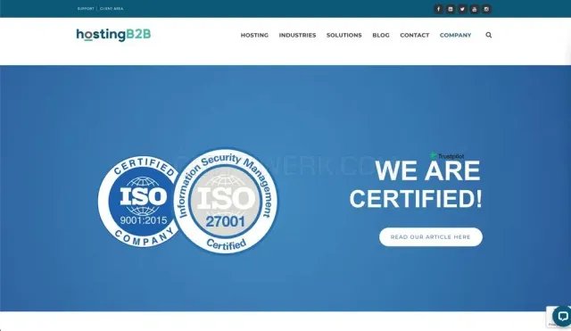 Hosting B2B website