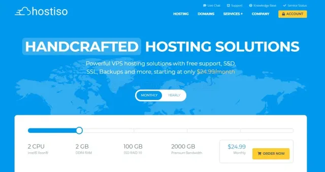 Hostiso website
