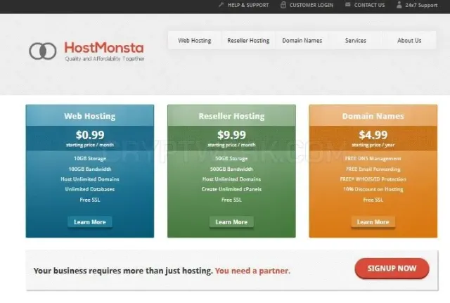 HostMonsta website