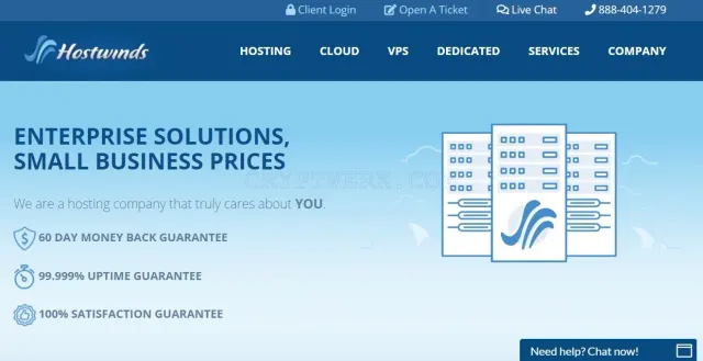 Hostwinds website