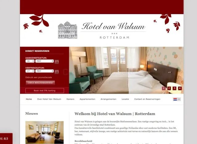 Hotel van Walsum website