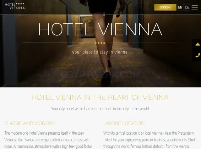 Hotel Vienna website
