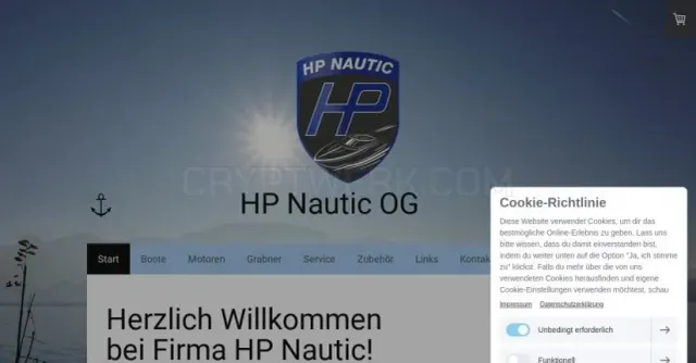 HP Nautic website