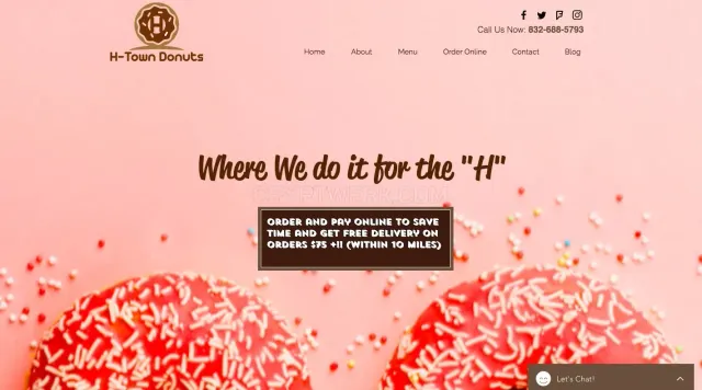 Htown Donuts website
