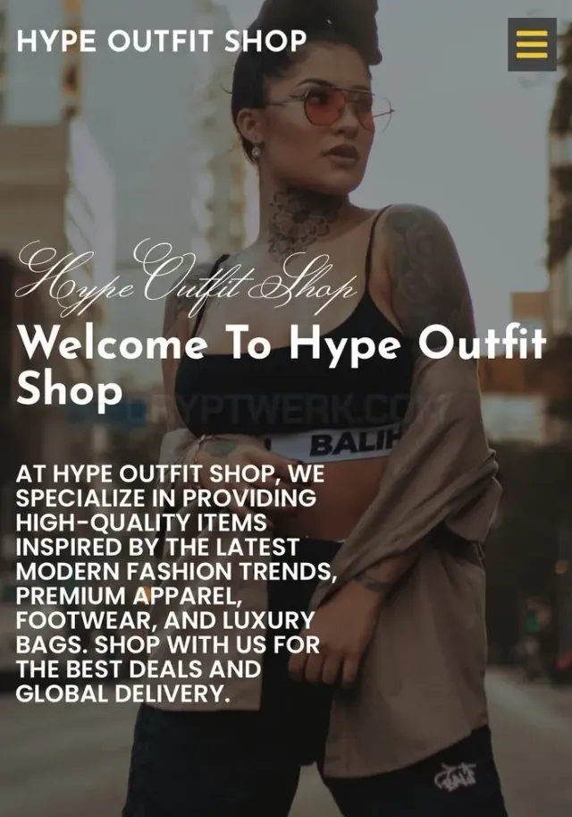 HypeOutfitShop website