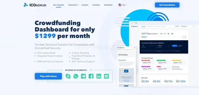 ICOadm.in website