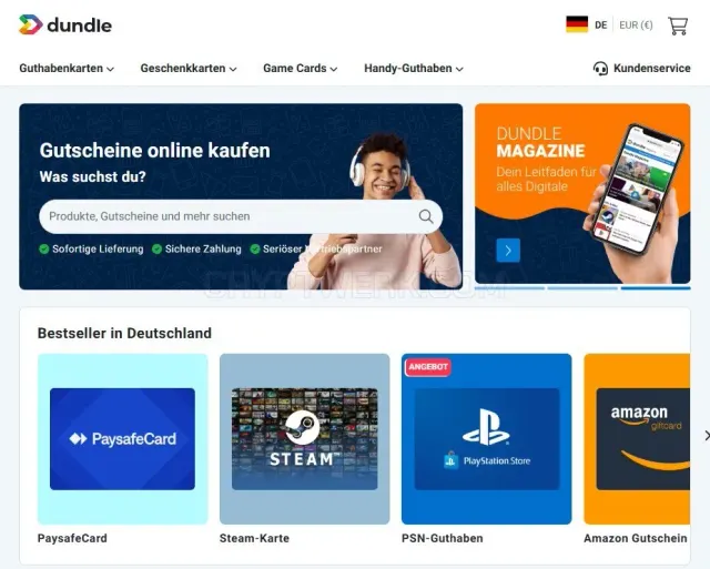 Dundle website