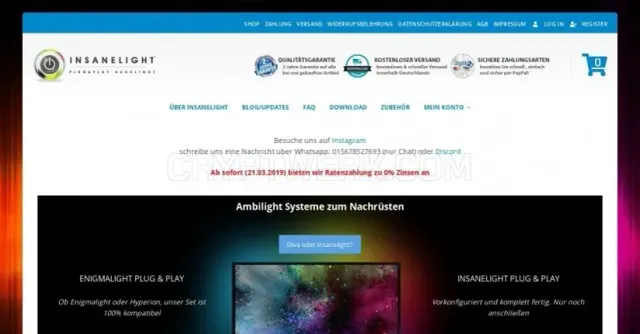 Insanelight website