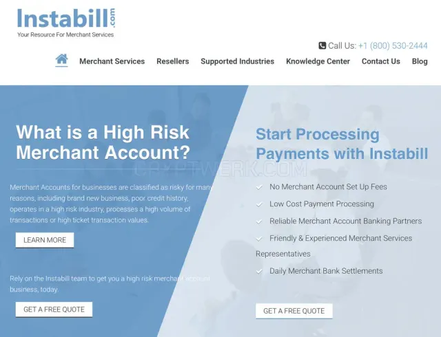 Instabill website
