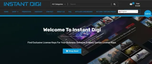 Instant Digi website