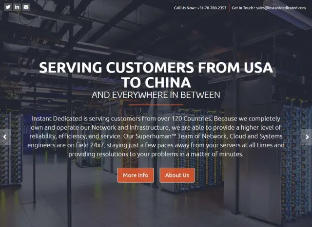 InstantDedicated website