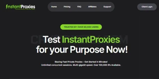 InstantProxies website
