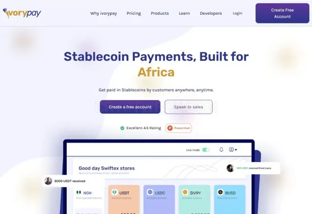 IvoryPay website