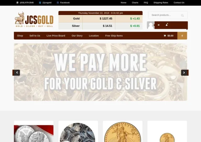 Jcsgold.com website