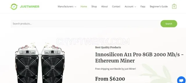 JustMiner.net website