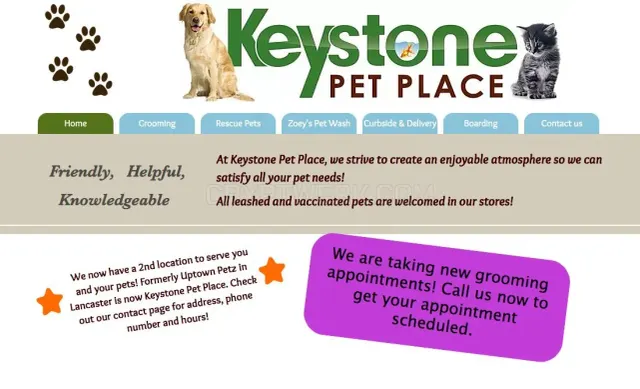 Keystone Pet Place website