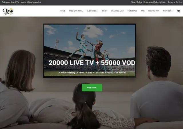 King IPTV website