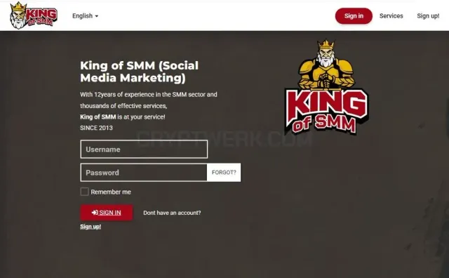 King of SMM website