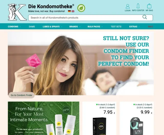 Kondomotheke website