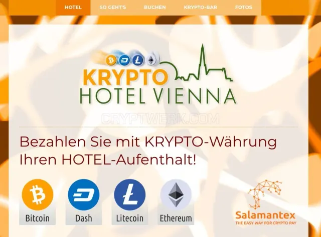 Kryptohotel.at website