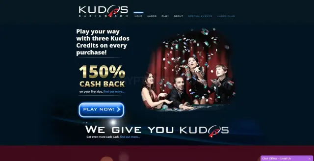 Kudos Casino website