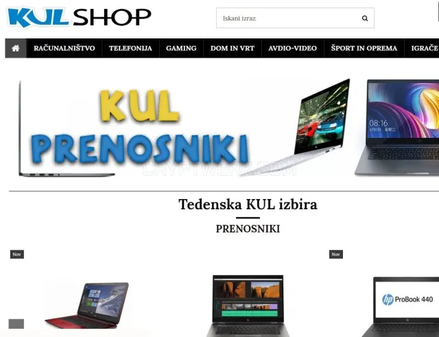 KULShop.si website