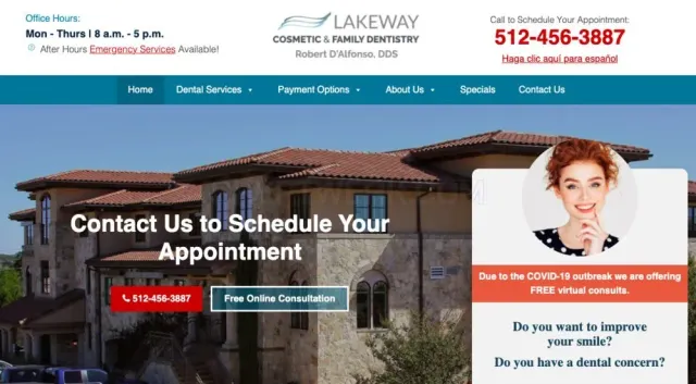 Lakeway Cosmetic Dentistry website