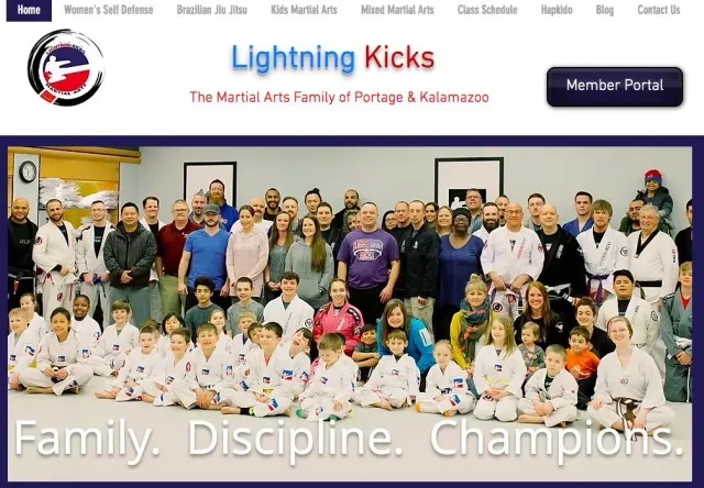 Lightning Kicks Martial Arts website