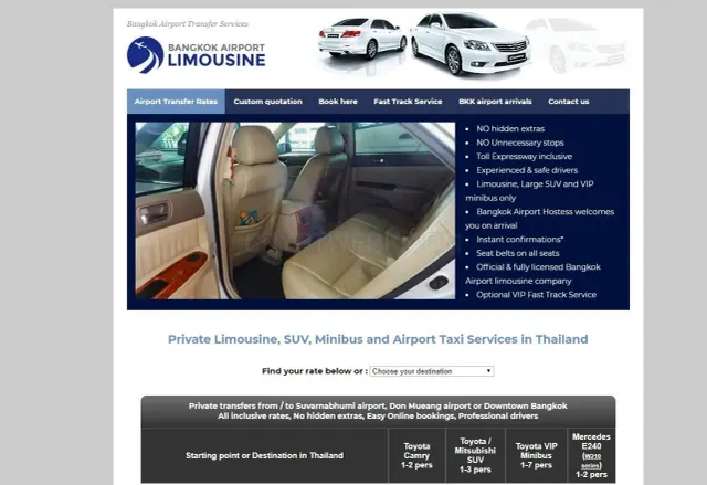 Limousine.in.th website