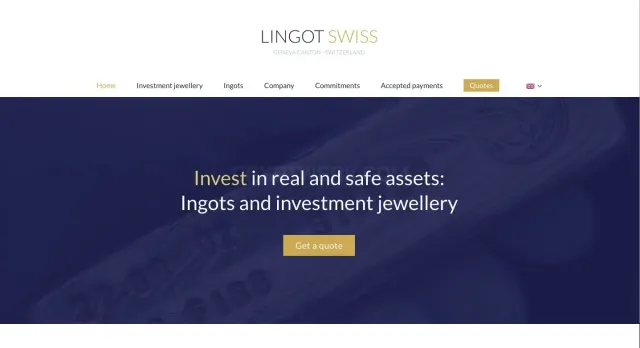 Lingot Swiss website