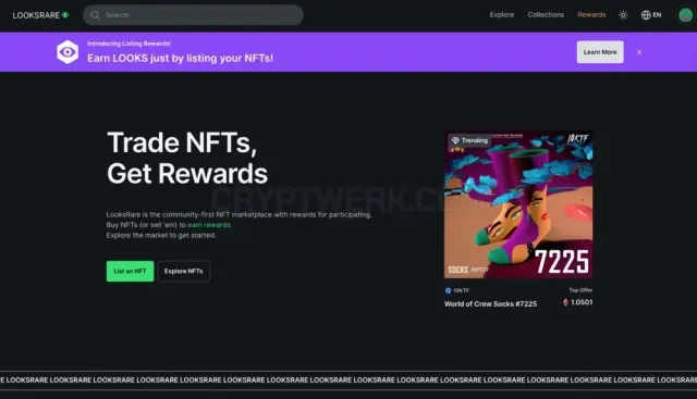 Looksrare website