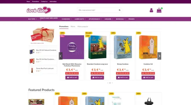 Loveshop.pt website