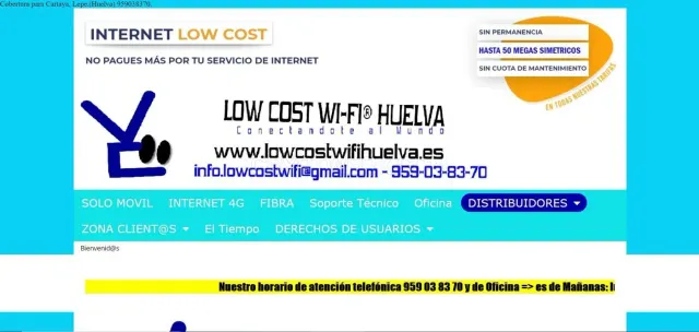 Low Cost Wi-Fi Huelva website