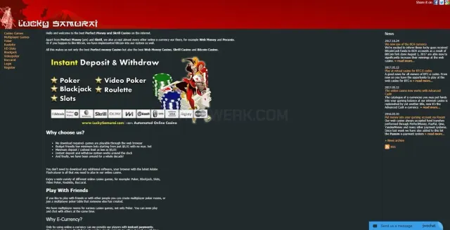 Lucky Samurai website