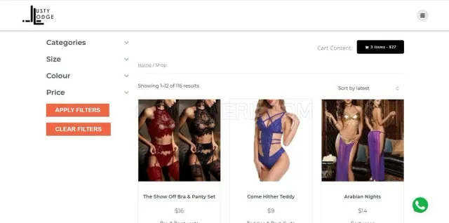 Lusty Lodge website