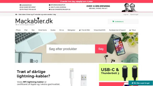 Mackabler.dk website