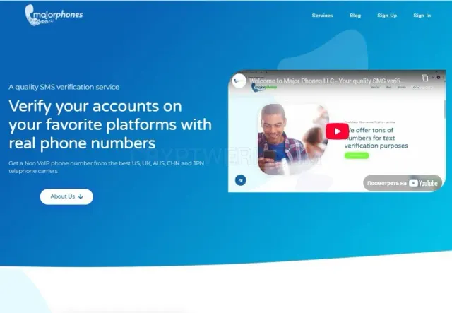Major Phones website