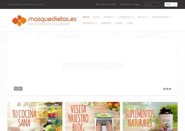 Masquedietasonline.com website