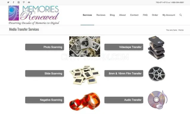 Memories Renewed website