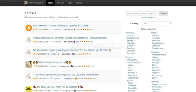Microlancer website