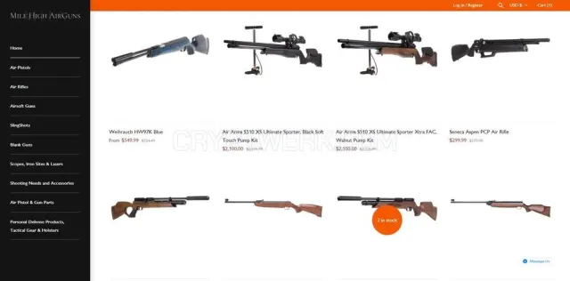 Mile High AirGuns website
