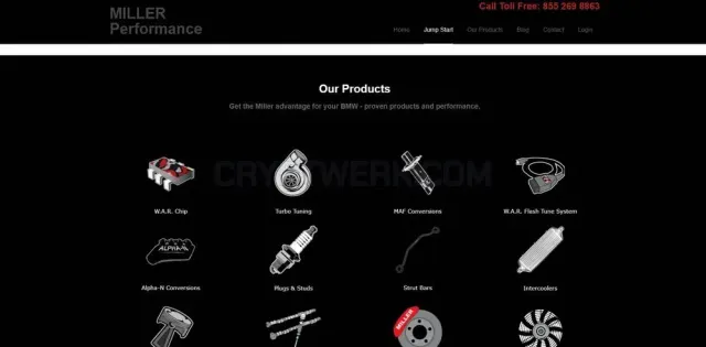 Miller Performance website